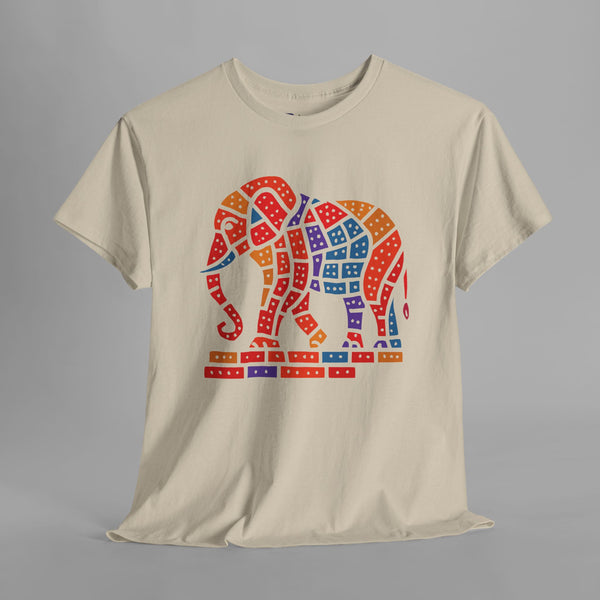 Colorful Mosaic Elephant T-Shirt