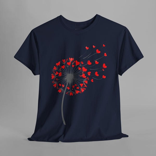 Heart Dandelion Love Art T-Shirt