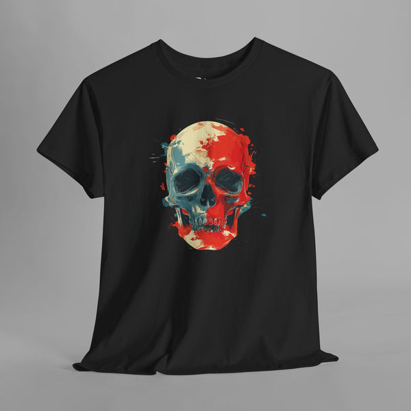 Paint Splash Skull Graphic T-Shirt