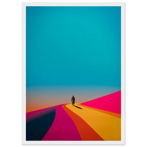 Rainbow Journey White Framed Poster