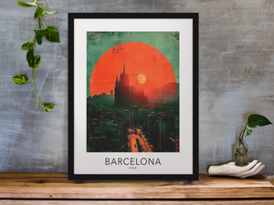 Barcelona Sunset Wall Art