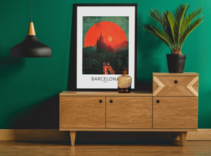 Barcelona Sunset Wall Art