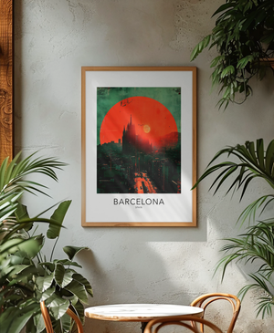 Barcelona Sunset Wall Art