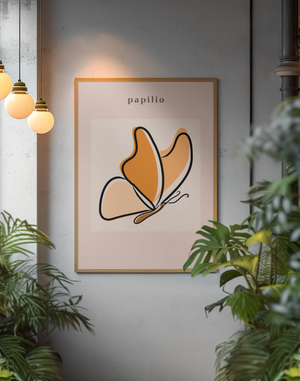 Butterfly  - Contemporary Line Art Wall Print