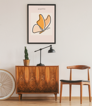 Butterfly  - Contemporary Line Art Wall Print