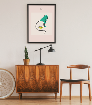 Cat - Contemporary Line Art Wall Art