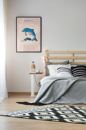 Dolphin - Contemporary Line Art Wall Art