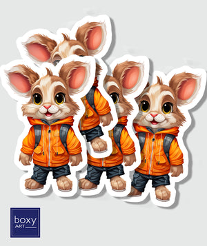 The Cool Bunny - Funny Animal Poster Print - Sticker