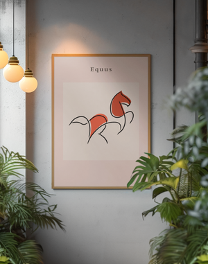 Horse - Contemporary Line Art Wall Art