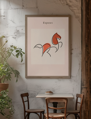 Horse - Contemporary Line Art Wall Art