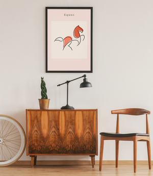 Horse - Contemporary Line Art Wall Art
