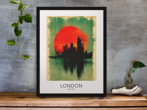 London Skyline Sunset Wall Art