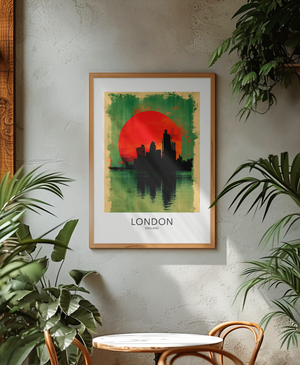 London Skyline Sunset Wall Art