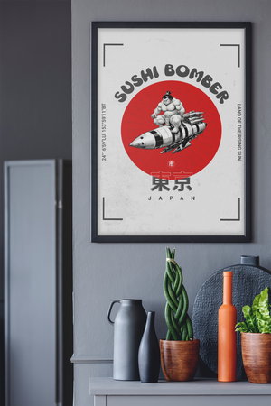 Sushi Bomber Japanese Pop Art Wall Art