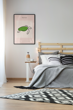 Sea Turtle  - Contemporary Line Art  Wall Art