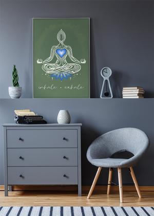 Mindful Breathing Art - Zen Meditation Print - Wall Art