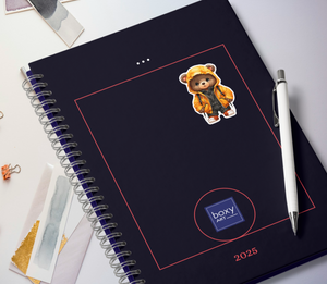 The Cozy Bear - Cute Nursery Wall Art - Sticker