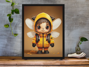 The Explorer Bee Animal Nursery Wall Art