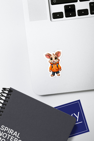 The Cool Bunny - Funny Animal Poster Print - Sticker