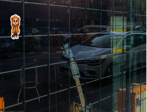 The Scholarly Lion - Cute Nursery Wall Art - Sticker