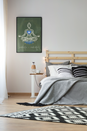 Mindful Breathing Art - Zen Meditation Print - Wall Art