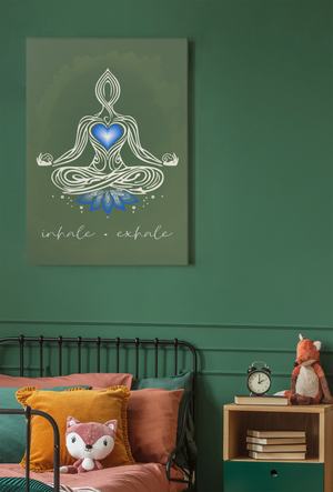 Mindful Breathing Art - Zen Meditation Print - Wall Art
