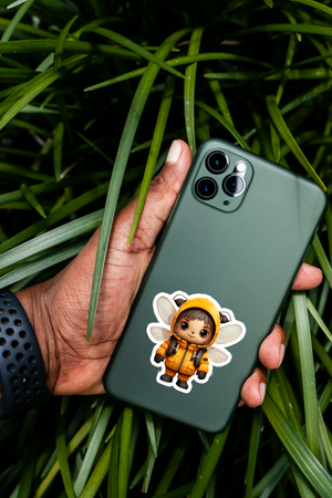 The Explorer Bee - Cute Insect Nursery Wall Art - Sticker